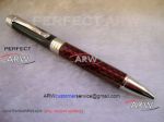 Perfect Replica Montblanc Special Edition Stainless Steel Clip Dark Red Ballpoint Pen